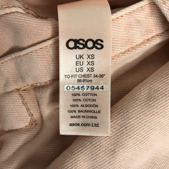 ASOS Pink Button Denim Jean Jacket XS - Picture 5 of 8